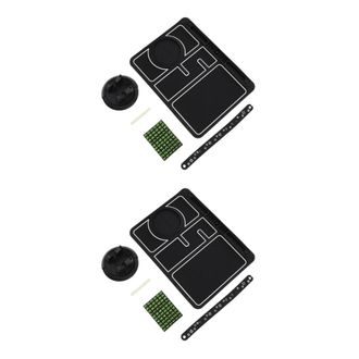 OEM Alfombrilla Antideslizante Multifuncional De 2 Piezas Para Salpicadero De Coche, Pvc Negro