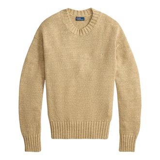 Ralph Lauren Logo Jumper - female - Ralph Lauren - Round-neck Knitwear - Brown - XS - Knitwear