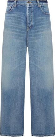 Balenciaga Baggy Jeans In Dark Blue