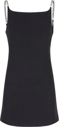 GCDS Logo-ketting Cady Mini Jurk - Dames - Feestkleedjes - Zwart - XL - Polyester - Kleedjes