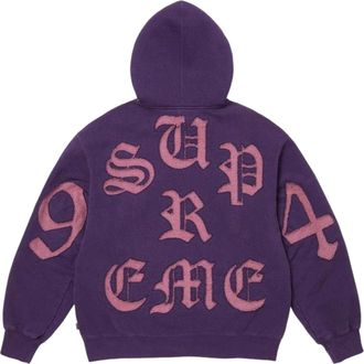 SUPREME SS26 Cut Out Zip Up Hooded Sweatshirt Purple SUP-SS26-055-PUR