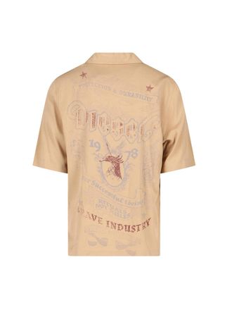 Diesel Mens Shirts Beige Viscose