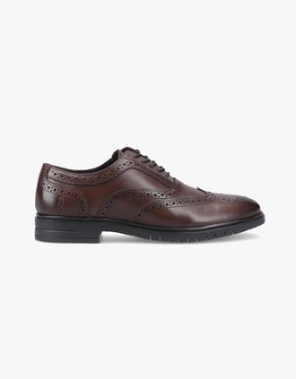 Hush Puppies Mens Hush Puppies SANTIAGO Mens Brogue Shoes Brown - Size: 11