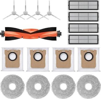 OEM Accesorios Para Aspiradora Xiaomi Robot Vacuum X10+/x20+: 1 Cepillo Principal, 4 Bolsas, 4 Pa&ntilde;os De Limpieza, 4 Cepillos Laterales Y 4 Filtros