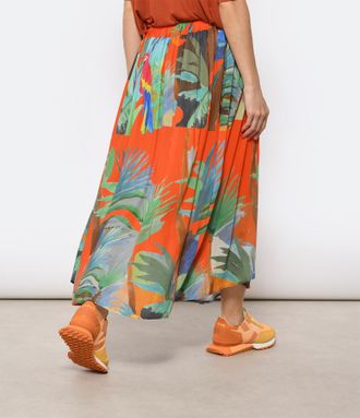 Jupe Longue Maxi WearAll Femme - Double Fente Côté Et Taille Élastiquée