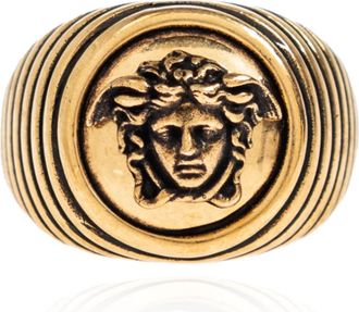 Versace Medusa Ring - unisex - Ringen - Geel - 52 MM - Satijn - Accessoires