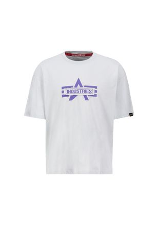 Alpha Industries T-Shirt ALPHA INDUSTRIES Logo Edge T-Shirt, Herren, Gr. 3XL, grau (pastel grau), Obermaterial: 100% Baumwolle, Shirts T-Shirt