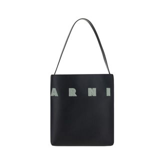 Marni Black Calf Leather Bos Taurus Shoulder Womens Bag