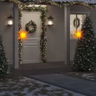 vidaXL L&aacute;mpara De Navidad Led Plegable 3 Unidades Amarillo 57 Cm Vidaxl
