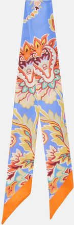 Etro Sciarpa in twill di seta con stampa