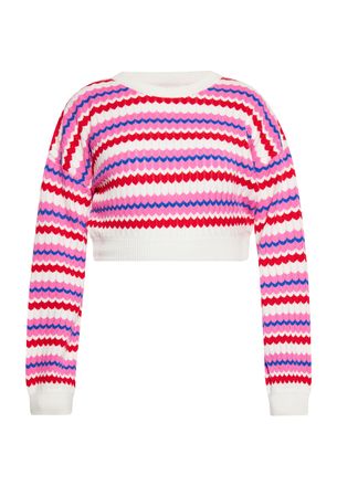 Izia Jumper Dames Wol Wit Veelkleurig