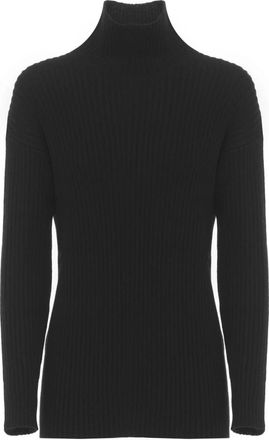 Antonelli Geribbelde coltrui - Dames - Coltruien - Zwart - 2XS - Wol - Truien & Vesten