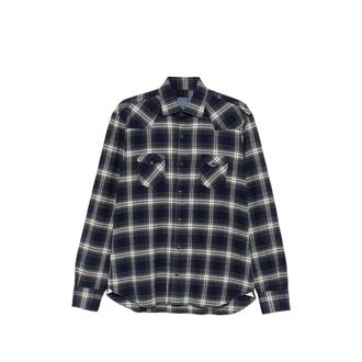 Barba Check-pattern Western-style Shirt