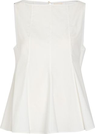 Khaite Marita Peplum Cotton-poplin top - White - 2 (UK6 / XS)