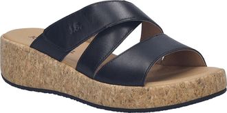 Josef Seibel Evita 04 Platform Wedge Slide Sandal in Black at Nordstrom, Size 10-10.5Us