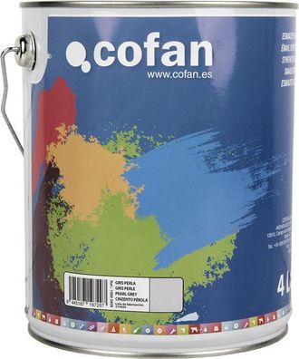 cofan Esmalte Sint&eacute;tico (4 L) Gris Perla, Esmalte Sint&eacute;tico Al Disolvente Disponible En Una Amplia Gama De Colores Y Tonalidades Fabricado A Base De Resinas