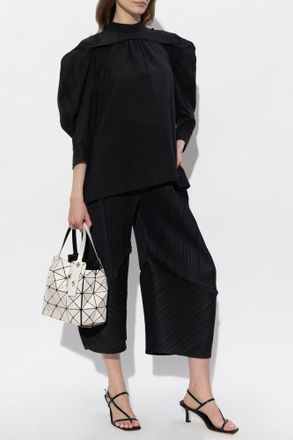 Pleats Please Issey Miyake Pleated Trousers, Womens, Black