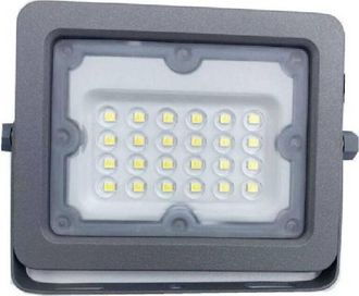 Trade Shop Trade Shop Traesio - Trade Shop - Faretto Led Proiettore Slim Esterno Grigio 20w Ip65 Luce 6500k 4000k 3000k Fs20w