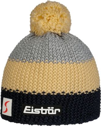 Eisb&auml;r Star Beanie with Bobble hat Knit (One Size - Yellow)
