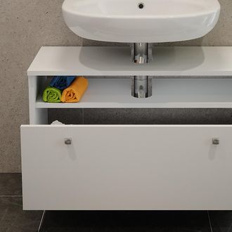 Vicco Mueble Bajo Lavabo Fynn, Blanco, 80.2 X 54 Cm Con Caj&oacute;n Vicco