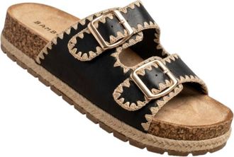 Bambooa Womens Clash Stitched Sandal In Black
