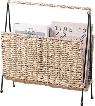 OEM Revistero De Papel Tejido Estilo Bohemio, Soporte De Hierro, Cesta Para Libros Para Sala De Estar/oficina/ba&ntilde;o