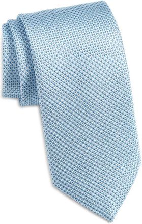 BOSS Micropattern Silk Blend Tie in Light Blue at Nordstrom