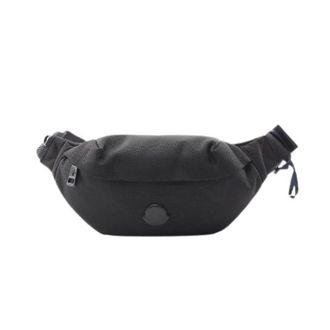 Moncler Pre-owned Belt Bags, male, Black, Size: ONE SIZE Pre-owned Durance Small Nylon Leather Waist Bag