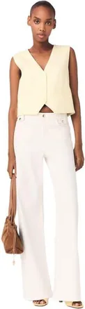 Maje Tailored jacket in Pale Yellow at Nordstrom, Size 42