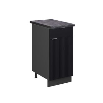 Vicco Mueble Bajo De Cocina Fame-line, Rayas Negras, 40 Cm, Et Antracita