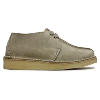 Clarks Desert Trek Suede Womens Lace Up Shoes - Sand - Size:UK 6.5