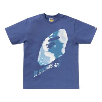A Bathing Ape Tie Dye Twist By Bathing Ape T-Shirt Navy 1L30-110-043-NAV