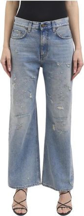 Haikure Winny Jeans - Dames - Flared Jeans - Blauw - W24 - Katoen - Jeans
