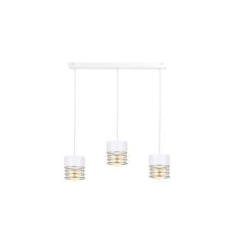 Netlighting Royal Bar Pendant Ceiling Light White Gold 60cm 3x E27