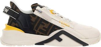 Fendi Mens Flow Monogram Lowtop Sneakers - Ivory - Size EU 39
