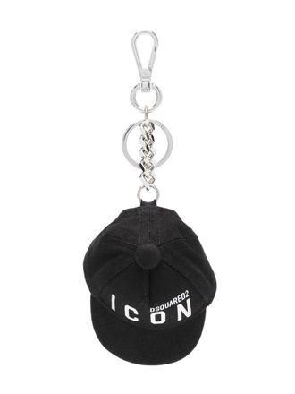 Dsquared2 Icon logo-print keychain - Zwart