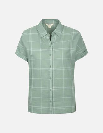Mountain Warehouse Womens Mountain Warehouse Womens/Ladies Palm Checked Relaxed Fit Shirt - Green - Size: 10