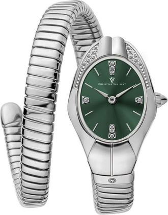 Christian Van Sant Womens Naga Green Dial Watch