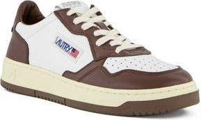 Autry Medalist Low Top Sneaker in Leat/leat Wht/chestnut at Nordstrom Rack, Size 10Us / 40Eu