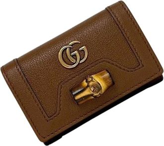 Gucci Pre-owned Accessories, female, Brown, Size: ONE SIZE Pre-owned Leather Key-holder
