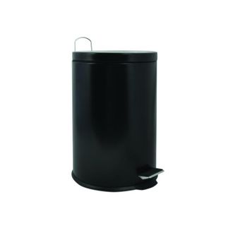 MSV Papelera Con Pedal Acero 20l Negro Mate Msv