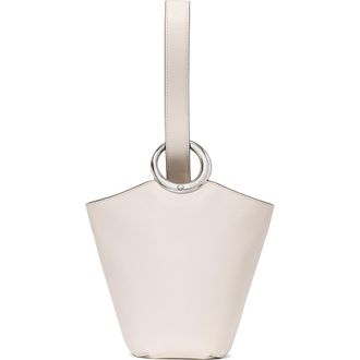 Kate Spade New York mini halo fine grain leather bucket bag in Cream at Nordstrom