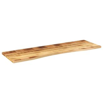 Berkfield Home Desk Top with Curve 160x50x2.5 cm Solid Wood Rough Mango in Brown