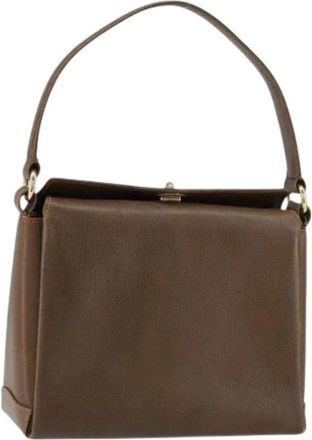 Gucci Pre-owned Vintage Handtas - Dames - Vintage Handtas - Bruin - ONE Size - Leer - Vintage