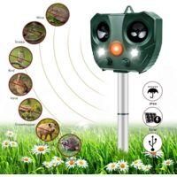 OEM Litzee - Repelente Ultras&oacute;nico Para Mascotas - Resistente Al Agua Y Con Energ&iacute;a Solar - Frecuencia Ajustable - Alarma Y Luces Intermitentes - Cobertur