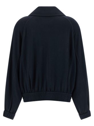 Brunello Cucinelli Womens Blue Cotton Bomber Clothing