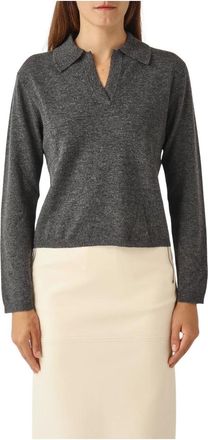 Maison Margiela Truien & Vesten, Dames, Grijs, XL, V-neck Truien