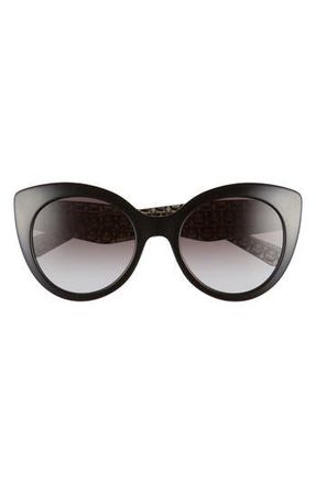 Ferragamo Classic 54mm Gradient Cat Eye Sunglasses in Black/Grey Gradient at Nordstrom Rack