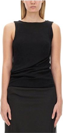 Helmut Lang Dbl Layer Tank - Dames - Tops zonder mouwen - Zwart - M - Tops