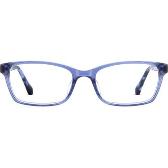 Kate Spade New York jackeline 52mm rectangular optical glasses in Blue at Nordstrom